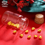 中国珠宝（Sino gem）黄金金豆豆AU9999足金金豆子小金豆1g送女友生日送老婆情人节礼物 金爱心1g 【国检证书】