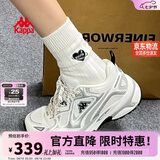 卡帕（Kappa）女鞋户外运动跑步鞋子女夏季新款老爹鞋软底增高休闲鞋女奥运灰38