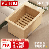 湘森 实木烤火炉取暖器家用电火桶暖脚神器节能深桶冬季办公室电暖器电烤脚烤火箱加深桌下烤火器SN 65*45*40CM实木深桶【过热保护+低耗省电】