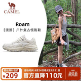 骆驼（CAMEL）【漫游】运动鞋新款女鞋网面透气复古休闲百搭厚底增高慢跑步鞋子