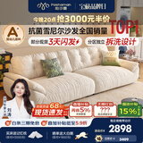 帕沙曼云朵沙发布艺可拆洗小户型客厅奶油风雪尼尔沙发多功能 2630ZF 【全拆洗款】3.1米大双人位#2900ZF 雪尼尔TY74: 羽绒+硅胶棉+紫罗兰+竹炭海绵