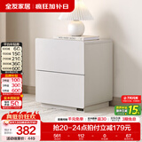 全友家居【床头柜合集】小型收纳储物柜卧室小桌子客厅边角柜斗柜家具 126352-2二抽床头柜A（单卖）