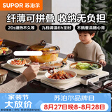 苏泊尔（SUPOR）折叠暖菜板 饭菜保温板加热桌垫菜板 烘干发酵调温定时保温板BF6040P822D（方形）