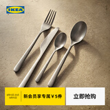 宜家（IKEA）PRAKTBOTIA普拉伯提亚金属餐具不锈钢刀叉勺 不锈钢金属餐具16件套