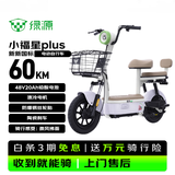 绿源（Luyuan）电动自行车2026新新国标小福星puls全国可上牌60km超长续航电瓶车国民好车通勤代步成人烟沙紫