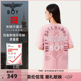 BOY LONDON【元气少女】男女同款短袖夏马卡龙纯棉T恤N01095 粉色N01902 L