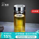 希诺玻璃杯单层加厚大容量家用办公泡茶杯子男车载水杯XN-6016L 400mL