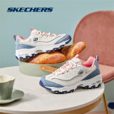 斯凯奇（Skechers）女鞋复古厚底撞色增高老爹鞋奶茶熊猫鞋百搭运动休闲鞋 蓝莓甜酒/NTBL 36