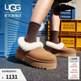 UGG秋季女士舒适茸茸毛鞋领厚底圆头休闲懒人毛毛鞋 1166733 CHE | 栗色 36 鞋款偏小，建议拍大一码