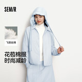 森马（Semir）棉服女轻薄oversize松弛感2025冬翻领花苞棉衣少女感109725112001