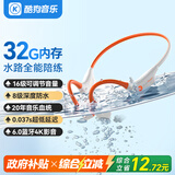 酷狗【8级防水+16级音量】旗舰6.0骨传导蓝牙耳机游泳运动跑步骑行开放挂耳音乐长续航水下MP3内存新K8