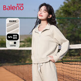 班尼路（Baleno）星空棉立领外套女2026早秋新款女装开衫卫衣运动散步跑步短款上衣