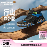 Skechers斯凯奇男童雪地靴户外棉靴儿童运动鞋冬大童棉鞋406415L 黑色/蓝色/柠檬色/BBLM 35