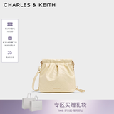 CHARLES&KEITH迷你菱格流浪包单肩斜挎双肩包包女包七夕礼物送女友CK2-60782390 【S号】Butter Yellow奶油黄色 S