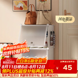 安尔雅超薄鞋柜门口简易鞋架玄关多层防尘收纳架树脂组装柜 单列四层白