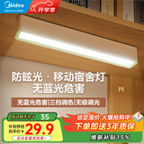 美的（Midea） LED小夜灯卧室柔光充电式床头灯小台灯节能免安装磁吸护眼台灯 【插电款】防眩光+无蓝光危害