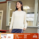 361°卫衣女士秋季运动休闲舒适宽松圆领长袖套头上衣662334801D-1