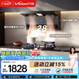 万和油烟机【小双翼WL877】顶侧双吸抽排28风量大吸力4.8kW燃气灶具WL877+B9L50(液化气）【套装商品】