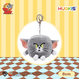 皓奇乐（HUGKIS）猫和老鼠毛绒玩具钥匙扣书包包挂饰可爱卡通周边玩偶 8cm汤姆猫(正方形) 【现货速发】