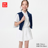 优衣库童装女童休闲迷你裙裤短裙短裤483329 00 白色 160