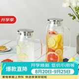 乐扣乐扣（LOCK&LOCK）凉水壶耐热玻璃泡茶柠檬水果水杯子带把家用大容量玻璃茶水杯1.2L