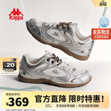 卡帕（Kappa）女鞋流光德训鞋子女2026新薄款夏季透气休闲运动鞋小白鞋女银色39