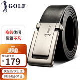 高尔夫（GOLF）头层牛皮男士皮带板扣腰带男商务休闲裤带礼盒装送男友父亲礼物