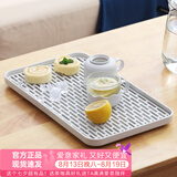 忆壶茶（YIHUTEA）创意家用沥水托盘茶盘多功能塑料茶盘茶托水果盘置物沥水茶盘家用 沥水托盘-大号
