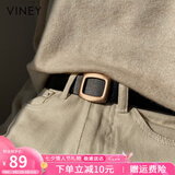 viney牛皮女士皮带时尚高颜值腰带配牛仔裤带轻奢学生装饰裙带生日礼物