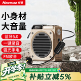 纽曼MS13小蜜蜂无线扩音器教师专用喇叭导游腰挂蓝牙音箱迷你便携式促销讲课教学喊话器大音量 米色