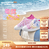 Skechers斯凯奇儿童洞洞鞋夏季凉鞋男女童涉水溯溪鞋防滑沙滩拖鞋91995L 【彩虹】浅粉色/LTPK 36
