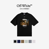 OFF-WHITE™情侣装新款短袖t恤半袖圆领纯棉运动潮牌上衣 黑色 M