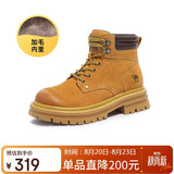 骆驼（CAMEL）山丘经典大黄靴户外工装马丁靴 L23W076065M 土黄（毛里） 37