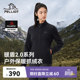 伯希和（Pelliot）【暖盾2.0】抓绒衣女Polartec冬季保暖摇粒绒外套124310192黑M