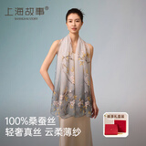 上海故事真丝丝巾女纱巾100%桑蚕丝春夏生日送妈妈送七夕礼物披肩围巾礼盒