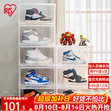 爱丽思（IRIS） 鞋盒aj鞋盒子手办透明收纳盒鞋架收纳箱鞋柜男士球鞋皮鞋整理丝 全透明【46.5码/AJ可装】2只装