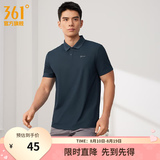 361°polo衫男2026年夏季新款休闲透气短袖情侣运动翻领t恤女父亲节 【推荐】【男款】深墨蓝 L