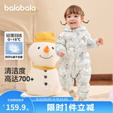 巴拉巴拉童装婴儿连体羽绒服轻薄羽绒服宝宝衣服冬装抱衣爬服男童女童 白蓝色调00318 90cm