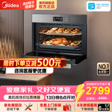 美的（Midea）蒸烤箱一体机嵌入式家用55L蒸烤炸炖四合一大容量蒸箱烤箱APP智控BS5055W 【行业之星】蒸烤炸一体机5055