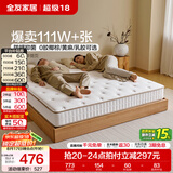 全友（QUANU）家居天然椰棕独立弹簧床垫席梦思床垫子1.8x2米乳胶床垫软硬适中 【椰岛0胶·Pro】洁净升级 舒适护脊 | 床垫20cm厚 1.5米x2米