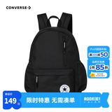 Converse 匡威青少年双肩背包大容量电脑隔层多功能口袋时尚高中生书包 正黑色 M【44*30*11cm 约14.5L】