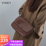 viney牛皮斜挎包包女包大容量品牌单肩邮差包生日礼物高级感送女友老婆