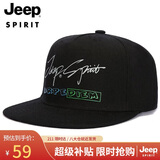 JEEP帽子男士棒球帽时尚潮流鸭舌帽运动户外旅游平檐帽 A0262黑色