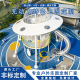 大型不锈钢滑梯定制儿童户外游乐设备幼儿园小区无动力游乐园设施 室外游乐设备