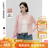 朗姿【Basic衣橱】朗姿25法式毛针织衫开衫外套气质针织上衣秋新款 淡粉色 M