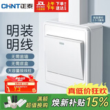正泰（CHNT）明装开关插座面板 1c系列  一开双控
