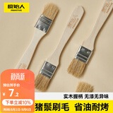 原始人（The Primitive） 烧烤刷猪毛刷 抹油刷食品刷 烧烤炉烧烤架配件 烧烤工具 2只装
