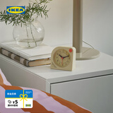 宜家（IKEA）TJINGA汀芽闹钟桌面迷你台钟起床困难神器学生用闹铃钟 浅黄色闹钟8x8cm