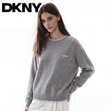 DKNY唐可娜儿针织衫女2026年新款独特撞色早秋穿搭圆领长袖女士毛衣PC