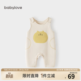 babylove【清仓】宝宝背带裤春秋外穿连体裤超萌可爱休闲长裤洋气婴儿裤子 肥脸喵 90